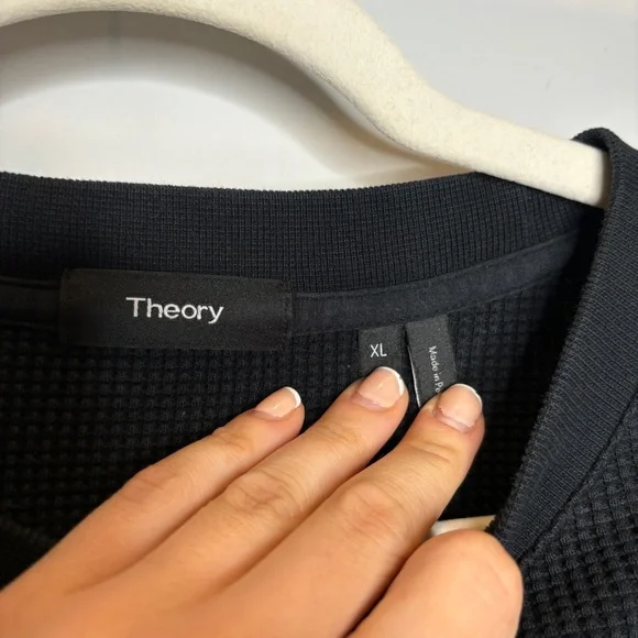 Theory Mattis Studio Waffle Knit Crewneck Sweater
